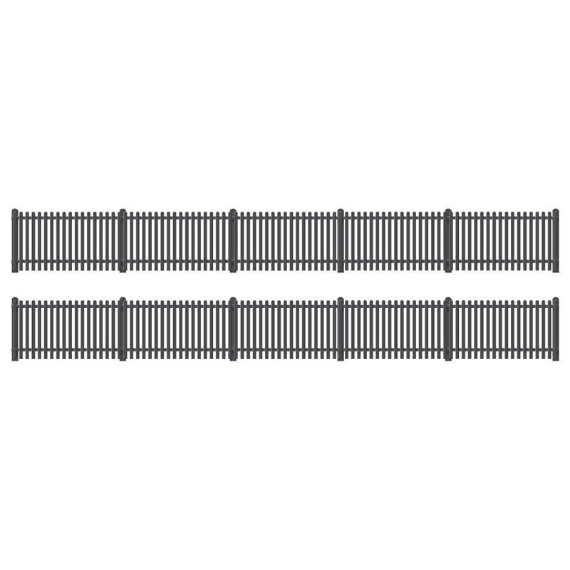 PECO RATIO GWR STATION FENCING BLACK (STRAIGHT ONLY)