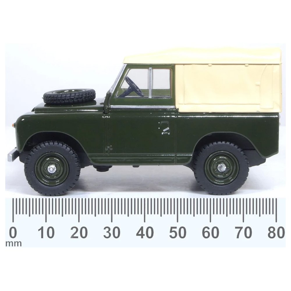 OXFORD 1/43 LAND ROVER SERIES 2 SWB CANVAS - BRONZE AND GREEN