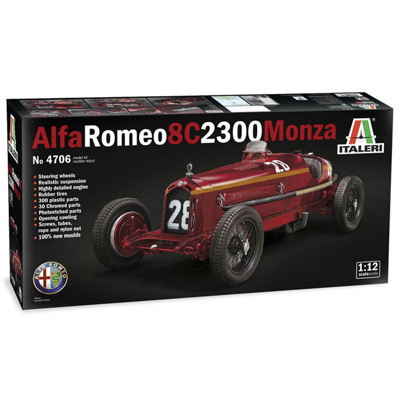 ITALERI 1/12 ALFA ROMEO 8C 2300 MONZA TAZIO NUVOLARI DRIVER