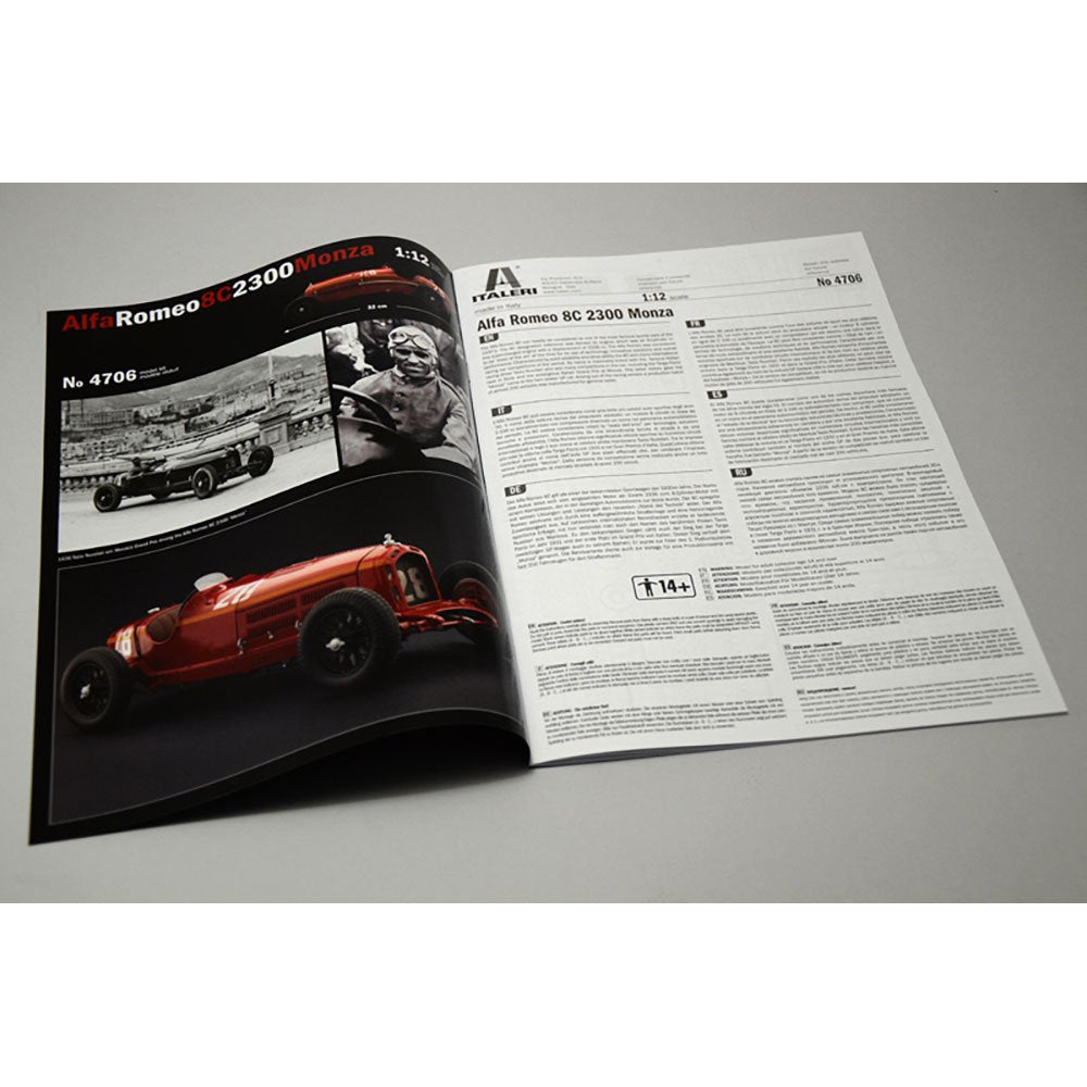 ITALERI 1/12 ALFA ROMEO 8C 2300 MONZA TAZIO NUVOLARI DRIVER