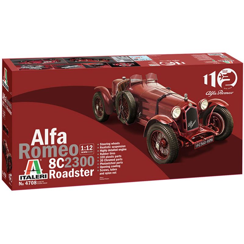 ITALERI 1/12 ALFA ROMEO 8C/2300 ROADSTER - ALFA ROMEO 110TH ANNIVERSARY