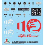 ITALERI 1/12 ALFA ROMEO 8C/2300 ROADSTER - ALFA ROMEO 110TH ANNIVERSARY