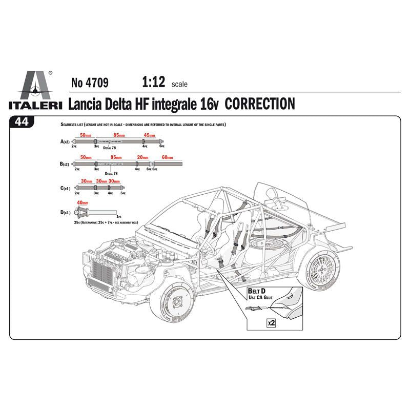 ITALERI 1/12 LANCIA DELTA HF INTEGRALE 16V