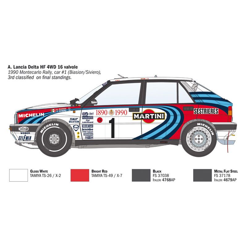 ITALERI 1/12 LANCIA DELTA HF INTEGRALE 16V