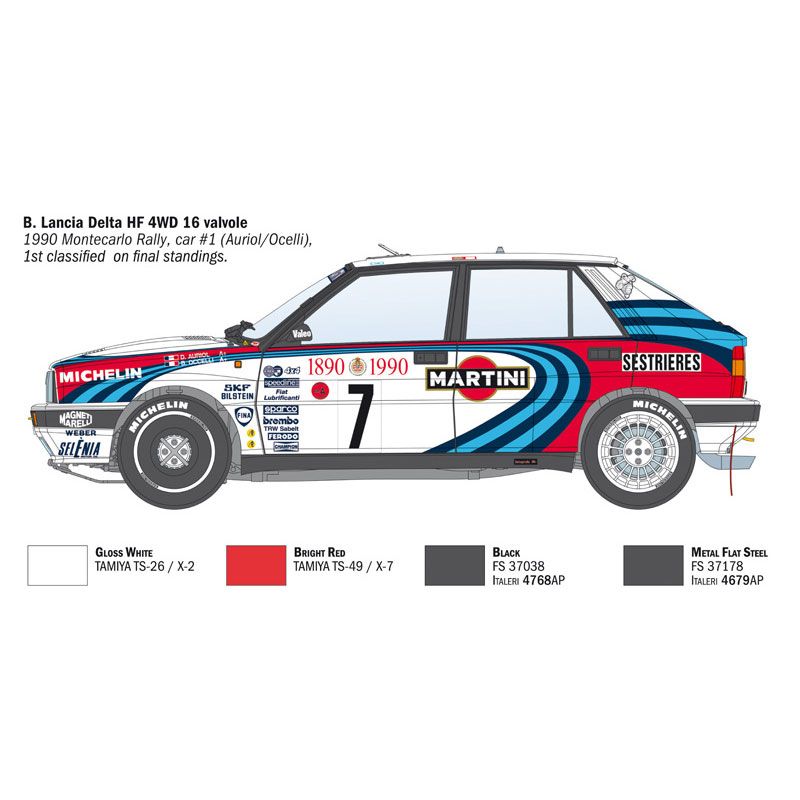 ITALERI 1/12 LANCIA DELTA HF INTEGRALE 16V