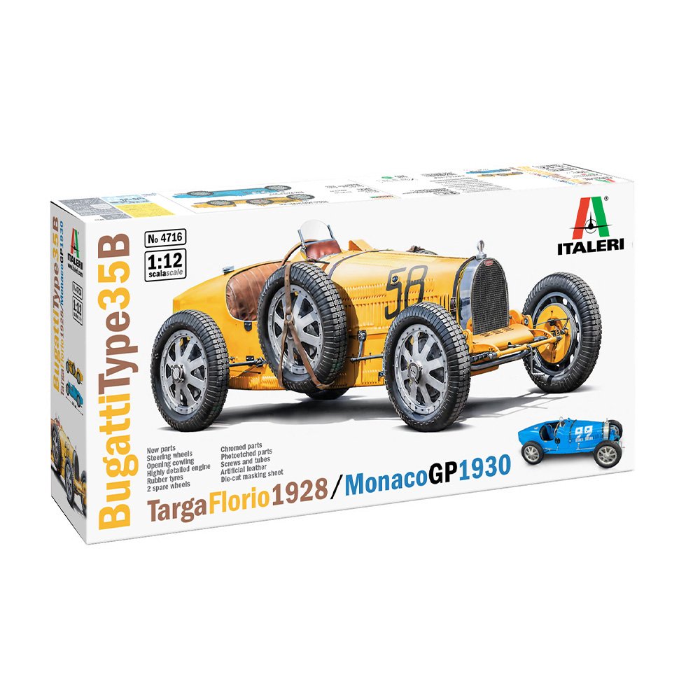 ITALERI 1/12 BUGATTI TYPE 35B - TARGA FLORIO 1928/MONACO GP 1930