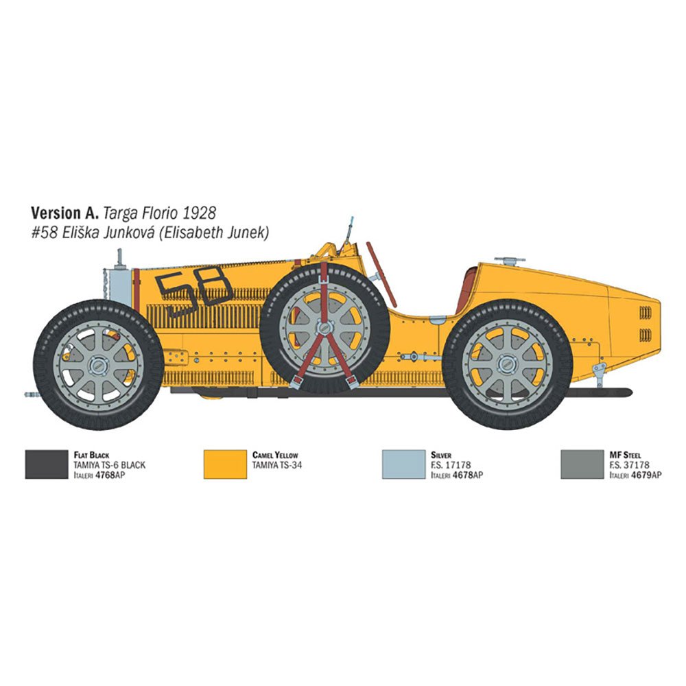 ITALERI 1/12 BUGATTI TYPE 35B - TARGA FLORIO 1928/MONACO GP 1930