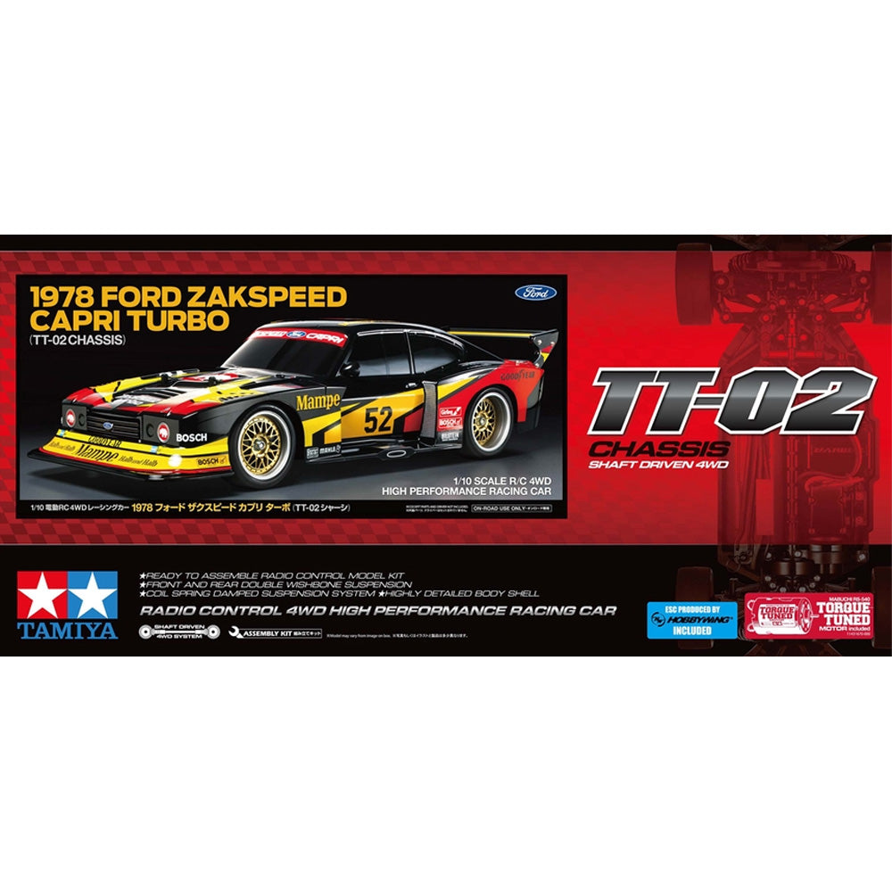 TAMIYA RC 1/10 1978 FORD ZAKSPEED CAPRI TURBO (TT-02)