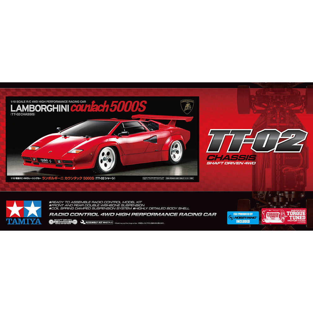 TAMIYA RC 1/10 LAMBORGHINI COUNTACH 5000S (TT02)