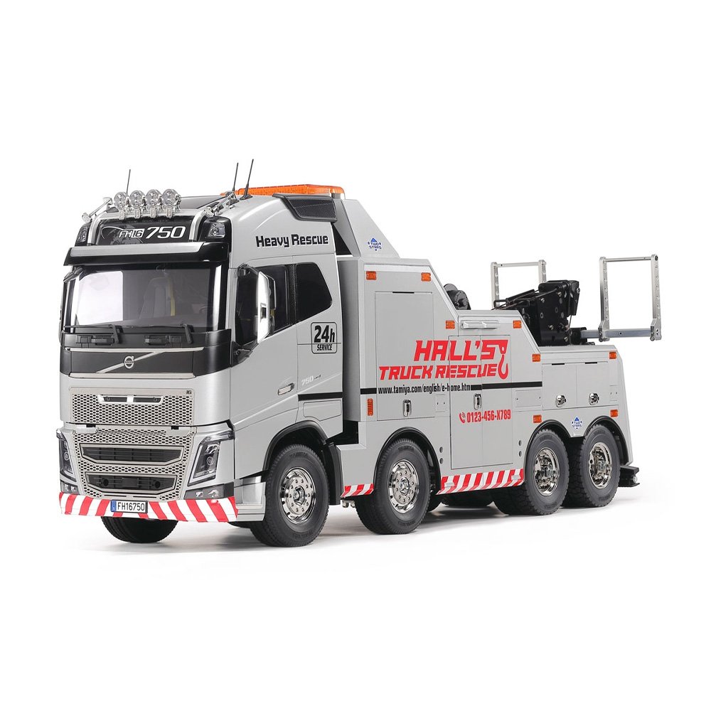 TAMIYA RC 1/14 VOLVO FH16 GLOBETROTTER TOW TRUCK SILVER EDITION