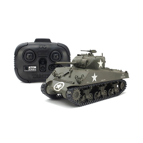 TAMIYA RC 1/35 US MEDIUM TANK M4A3 SHERMAN WITH CONTROL UNIT