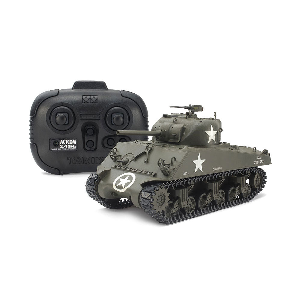 TAMIYA RC 1/35 US MEDIUM TANK M4A3 SHERMAN WITH CONTROL UNIT