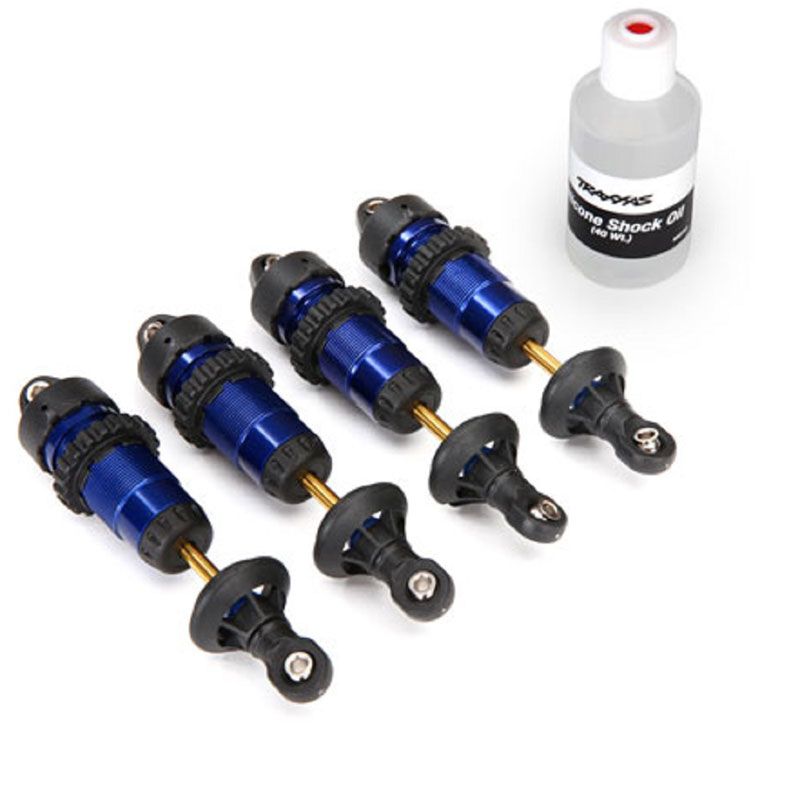 TRAXXAS SHOCKS GTR ALUM ASSY BLUE ANODIZ