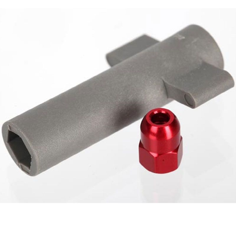 TRAXXAS ANTENNA CRIMP NUT ALUM RED-ANOD/ ANTENNA NUT TOOLS