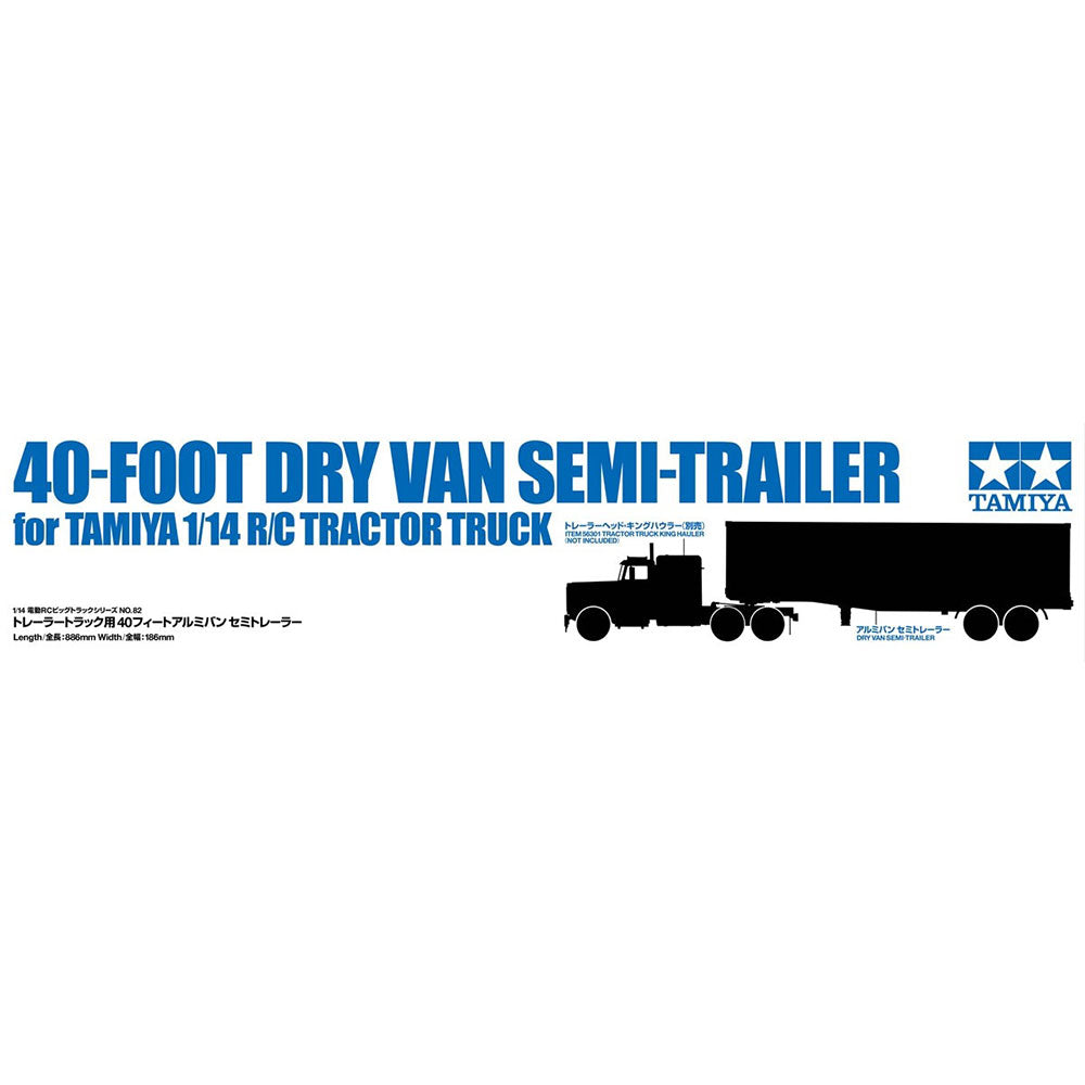 TAMIYA RC 1/14 40-FOOT DRY VAN SEMI-TRAILER