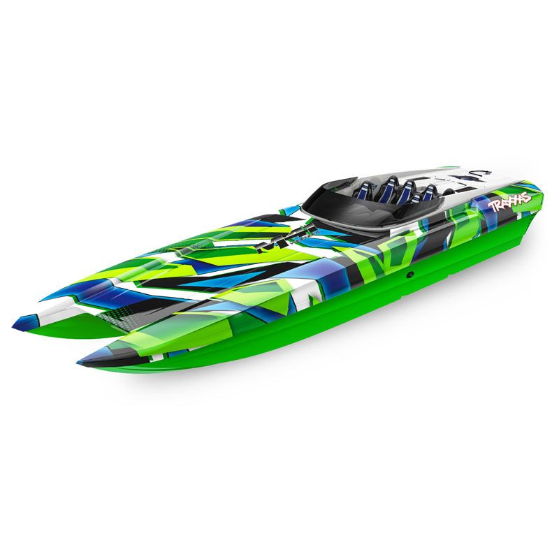 TRAXXAS DCB M41 WIDEBODY: BRUSHLESS 40' RACE BOAT TQI - GREENR