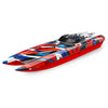 TRAXXAS DCB M41 WIDEBODY CATAMARAN: BRUSHLESS 40' RACE BOAT TQI - REDR