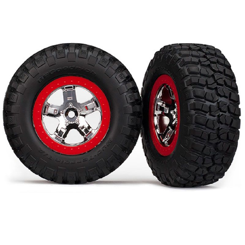TRAXXAS TYRES AND WHEELS ASSY CHROME