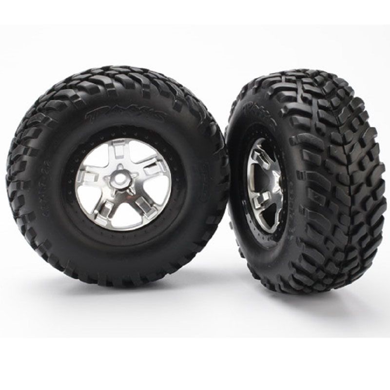 TRAXXAS TIRE & WHEEL. ASSY GLUED (SCTS