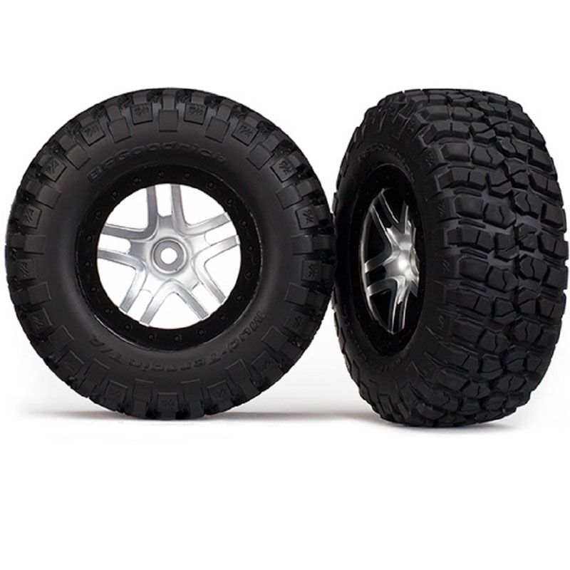 TRAXXAS  TYRES AND WHEELS ASSY SATIN BLACK