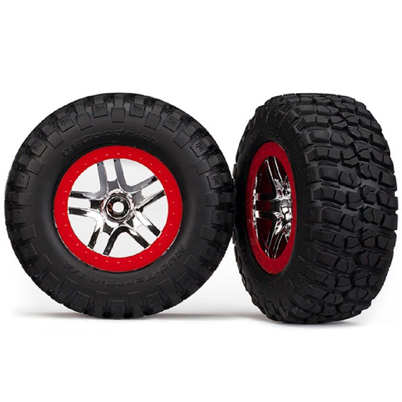 TRAXXAS  TYRES & WHEELS ASS GLUED (S1 ULTRA SOFT OFF RD)