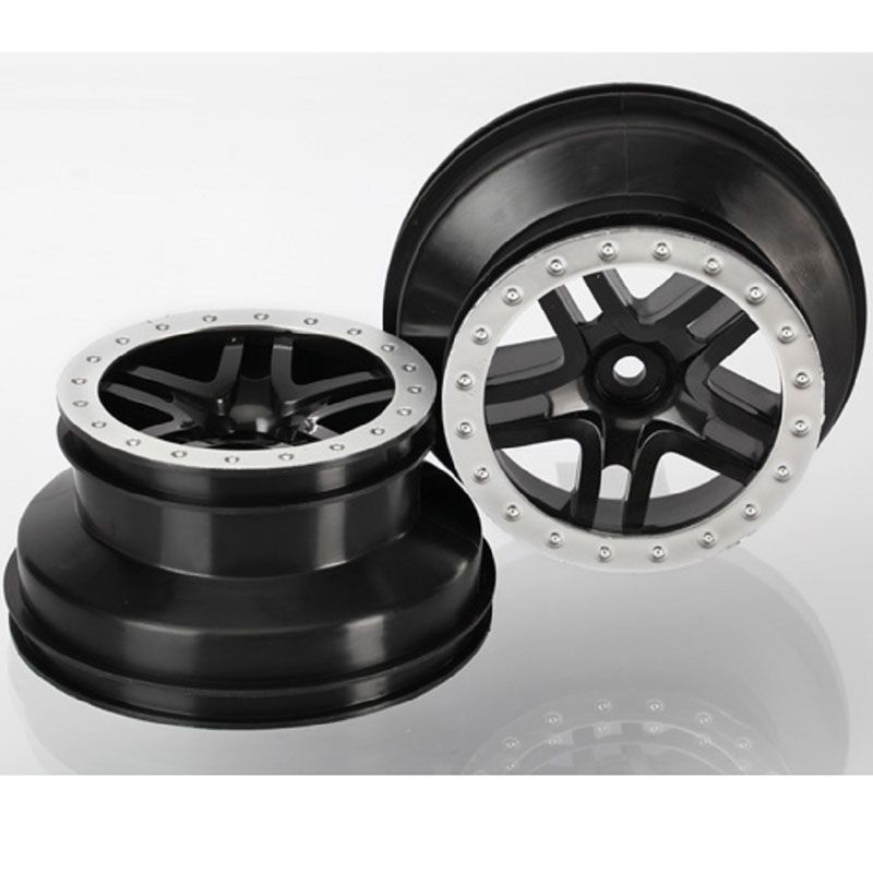 TRAXXAS WHEELS SCT SPLIT-SPOKE BLACK SATIN
