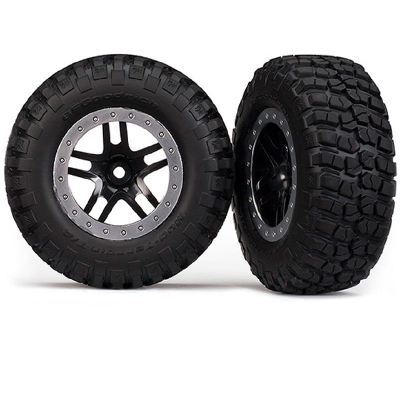 TRAXXAS TIRES & WHEELS ASSEMBLED GLUED
