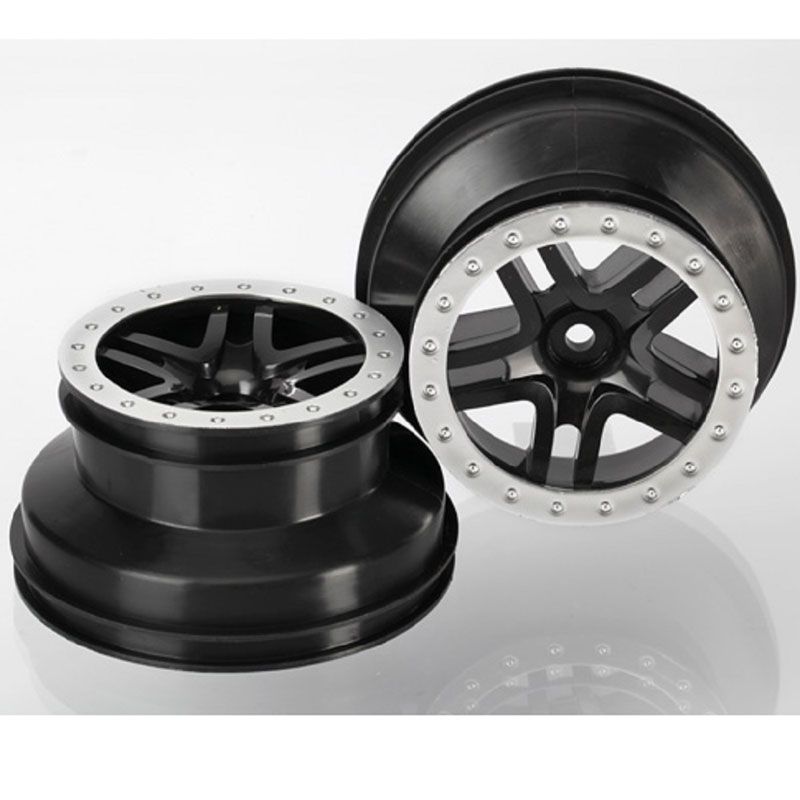 TRAXXAS WHEELS SCT SPLIT SPOKE BLACK