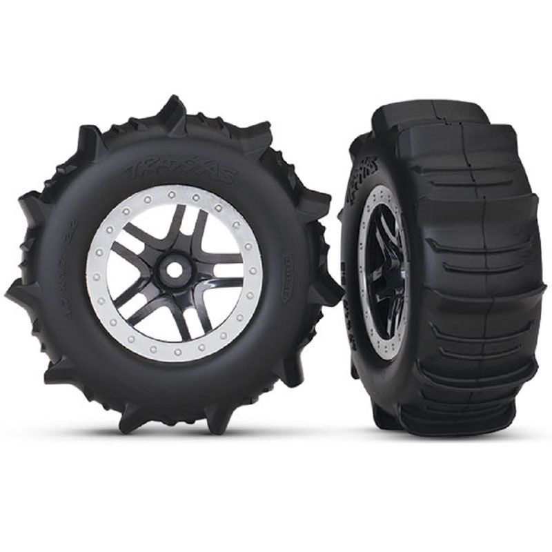 TRAXXAS TIRES & WHEELS ASSEM GLUE SCT SPLIT-SPOKE