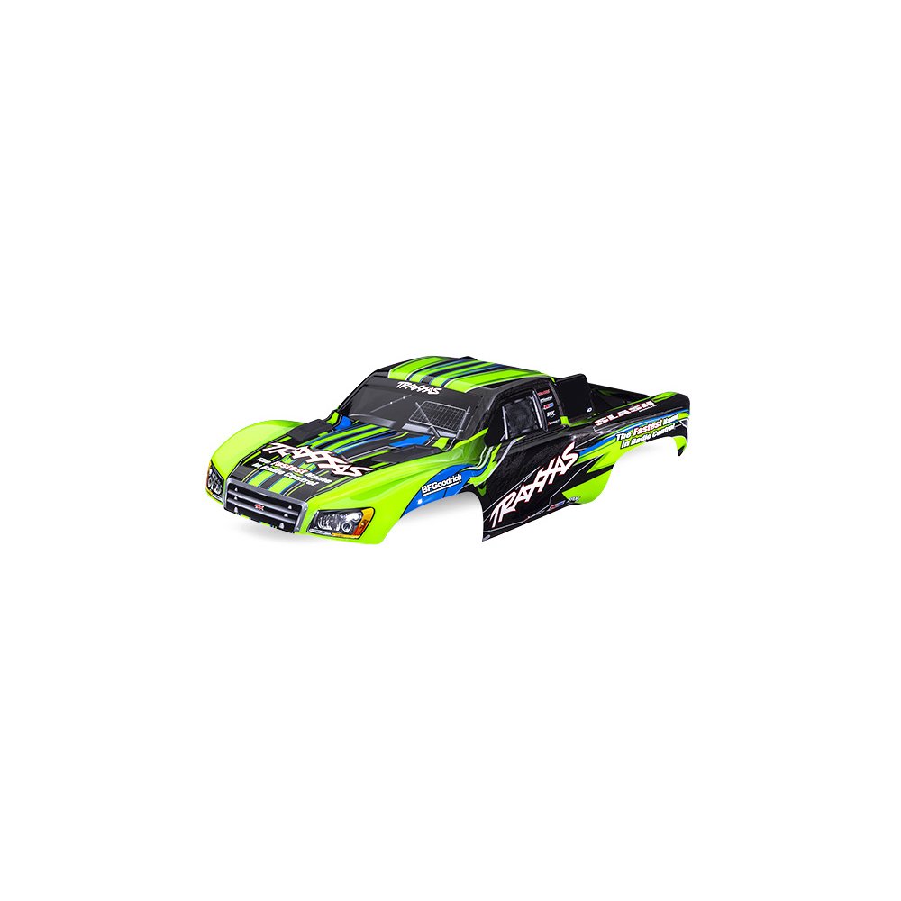 TRAXXAS BODY SLASH 2WD GREEN CLIPLESS