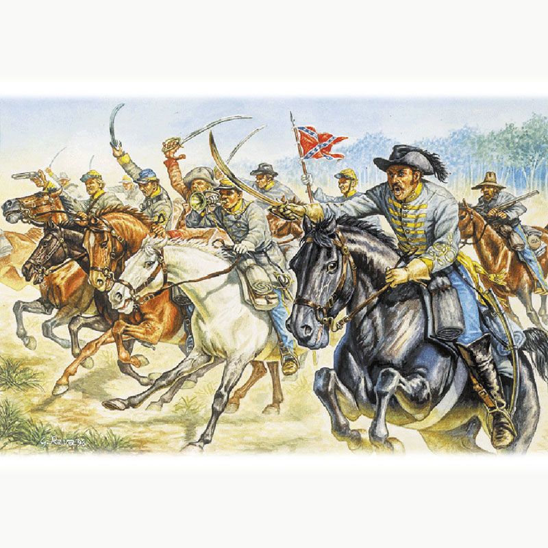 ITALERI 1/72 CONFEDERATE CAVALRY - AMERICAN CIVIL WAR