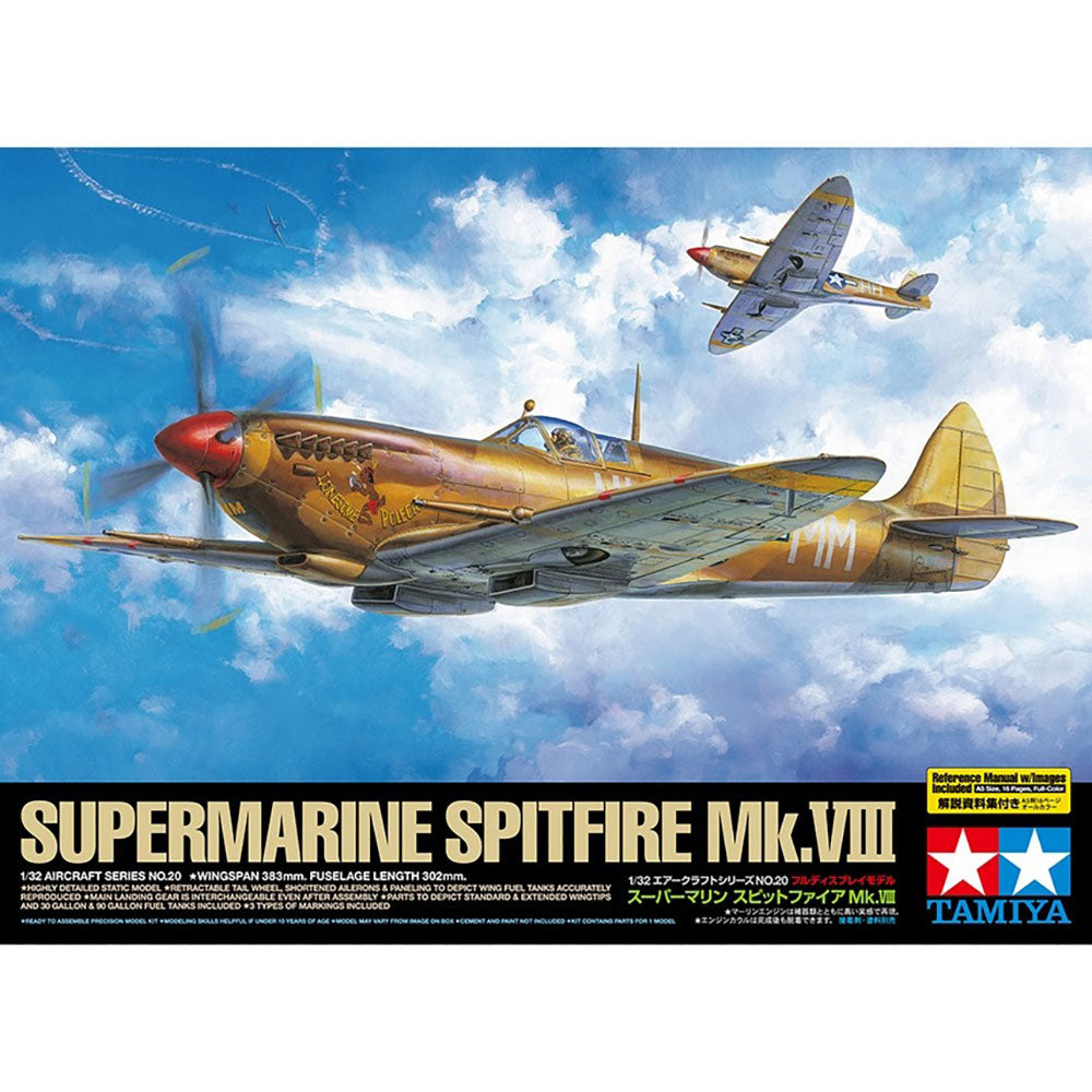 TAMIYA 1/32 SUPERMARINE SPITFIRE MK.VIII WITH AUS. DECALS