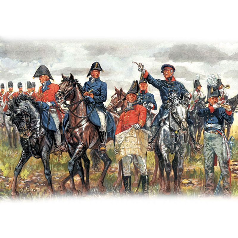ITALERI 1/72 BRITISH AND PRUSSIAN GENERAL STAFF - NAPOLEONIC WARS