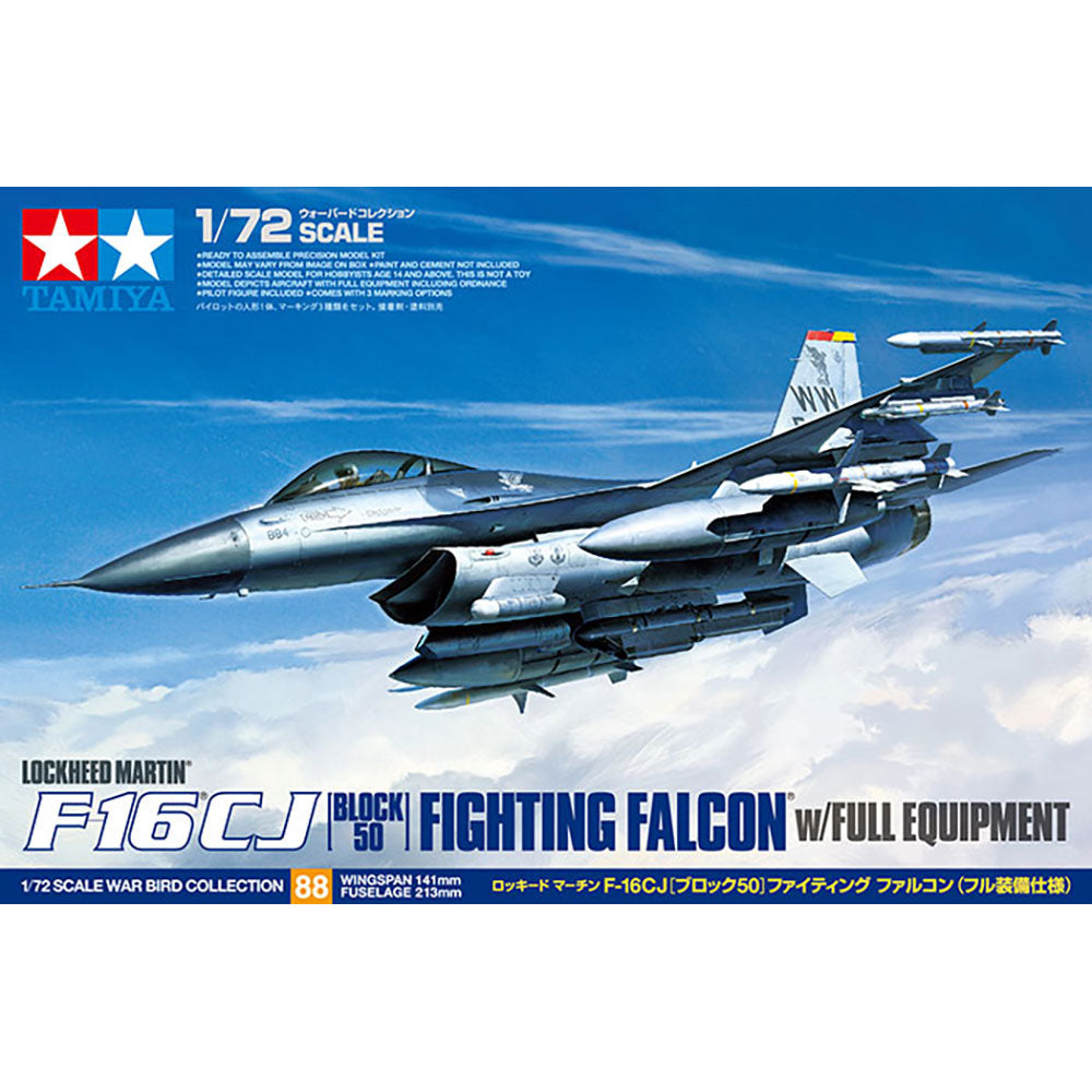 TAMIYA 1/72 LOCKHEED MARTIN F-16CJ (BLOCK 50) FIGHTING FALCON W/FULL EQUIPMENT