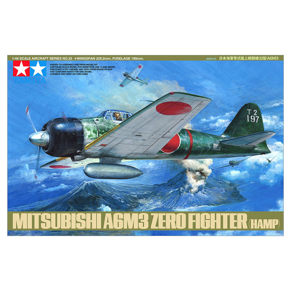 TAMIYA 1/48 MITSUBISHI A6M3 ZERO FIGHTER (HAMP)