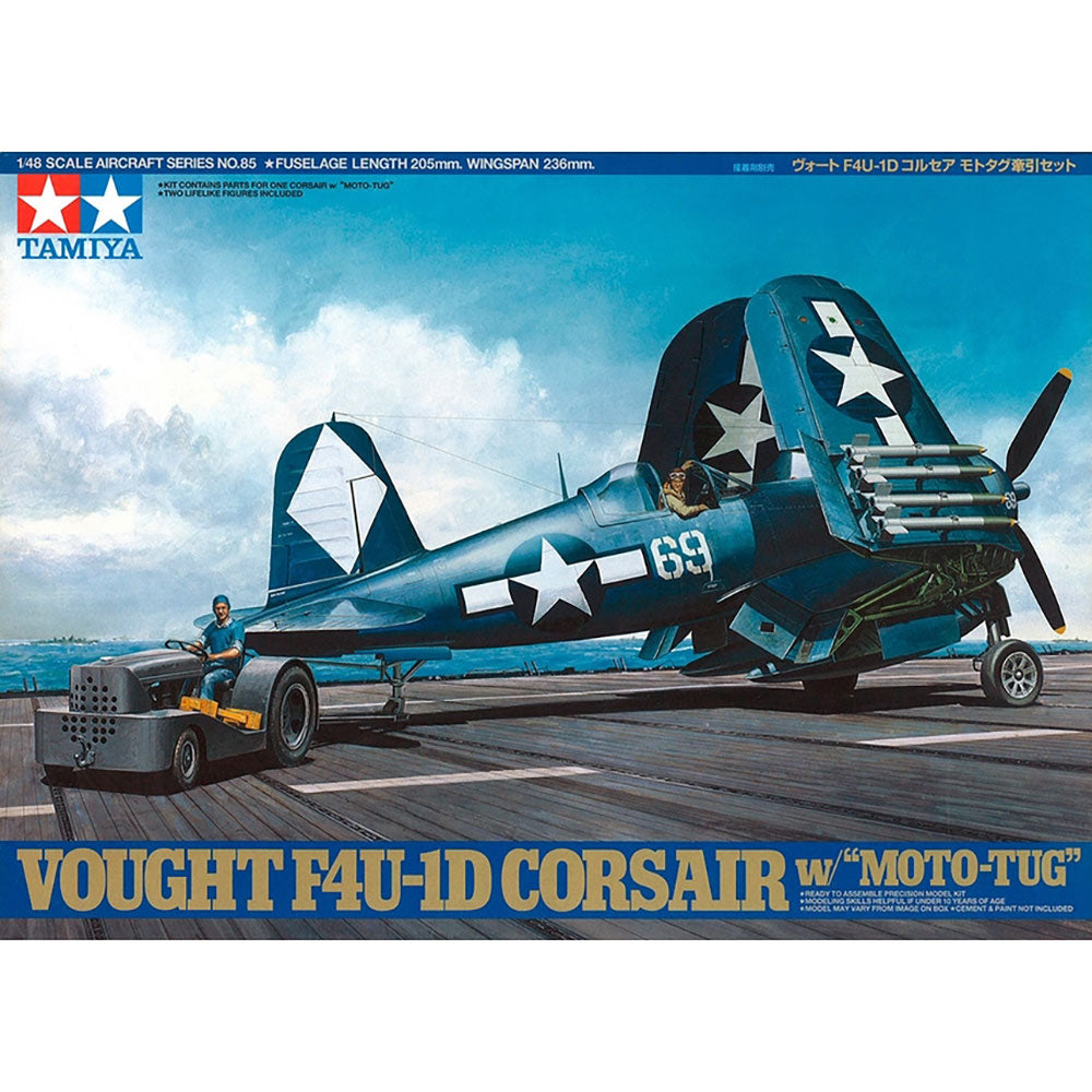 TAMIYA 1/48 VOUGHT F4U-1D CORSAIR WITH "MOTO-TUG"