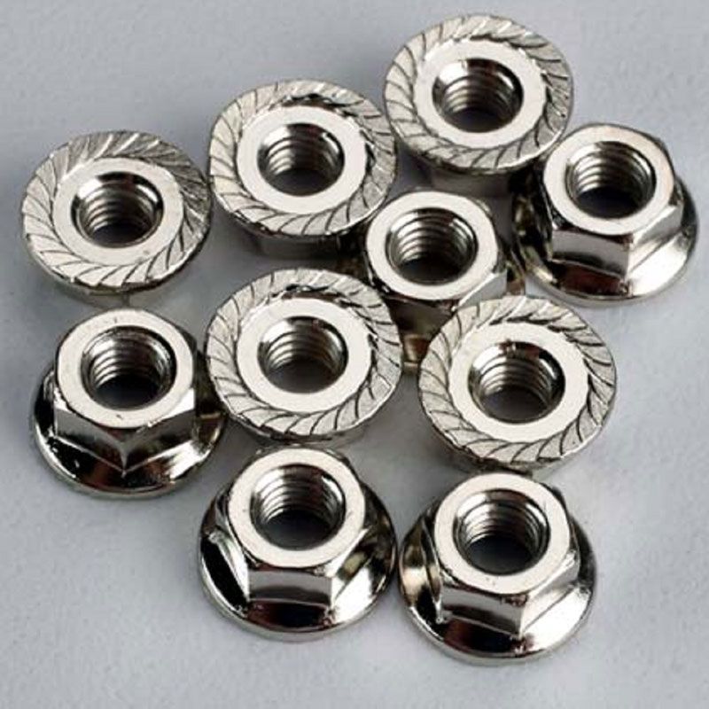 TRAXXAS NUTS 4MM FLANGED