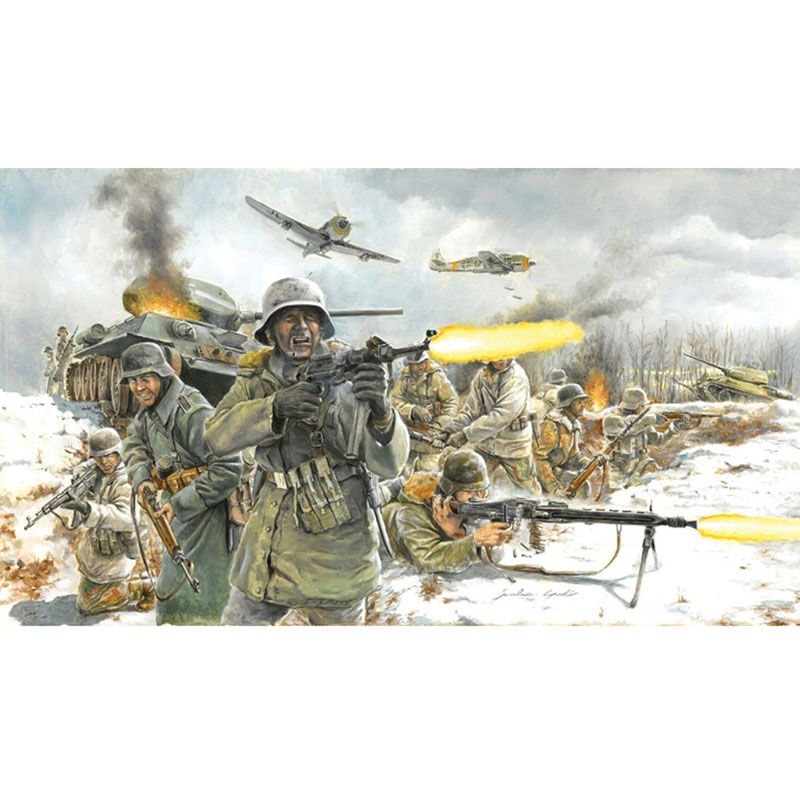 ITALERI 1/72 WWII GERMAN INFANTRY W/WINTER UNIFORM