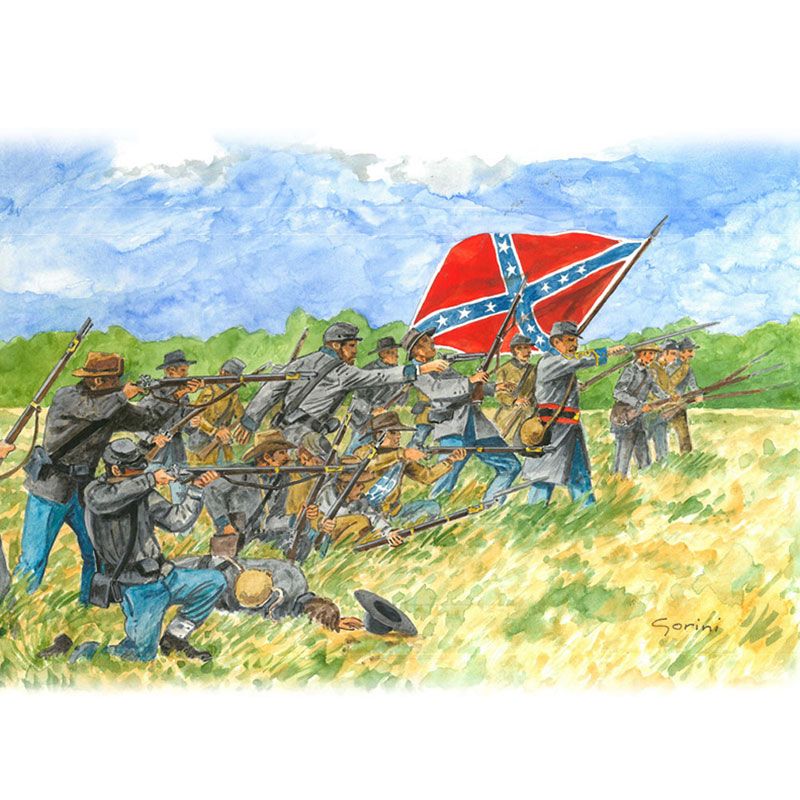ITALERI 1/72 CONFEDERATE INFANTRY - AMERICAN CIVIL WAR