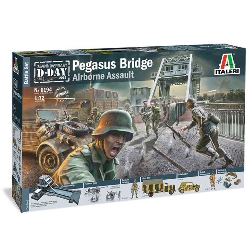 ITALERI 1/72 PEGASUS BRIDGE - AIRBORNE ASSAULT BATTLE SET