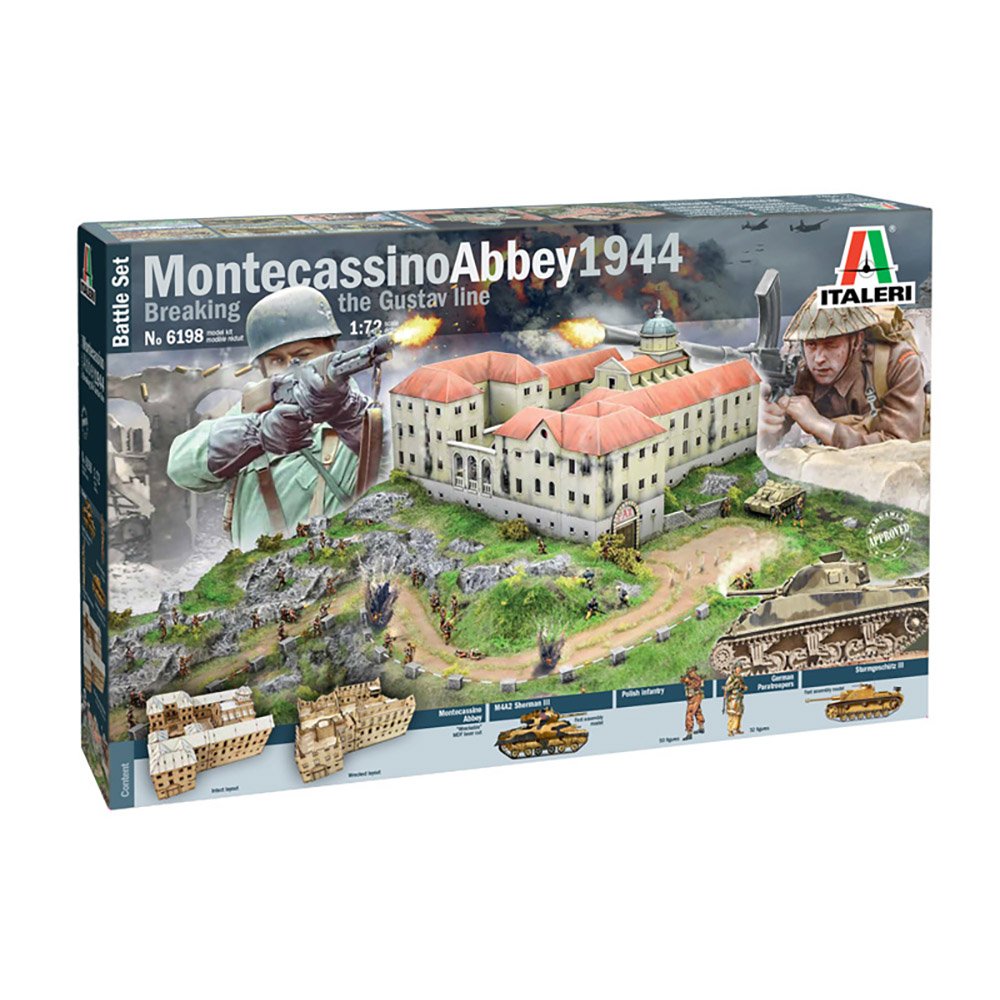 ITALERI 1/72 MONTECASSINO ABBEY 1944 - BREAKING THE GUSTAV LINE BATTLE SET
