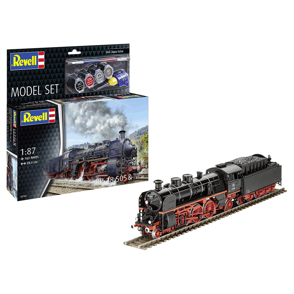REVELL 1/87 MODEL SET EXPRESS LOCO BR 18 505 WITH TENDER