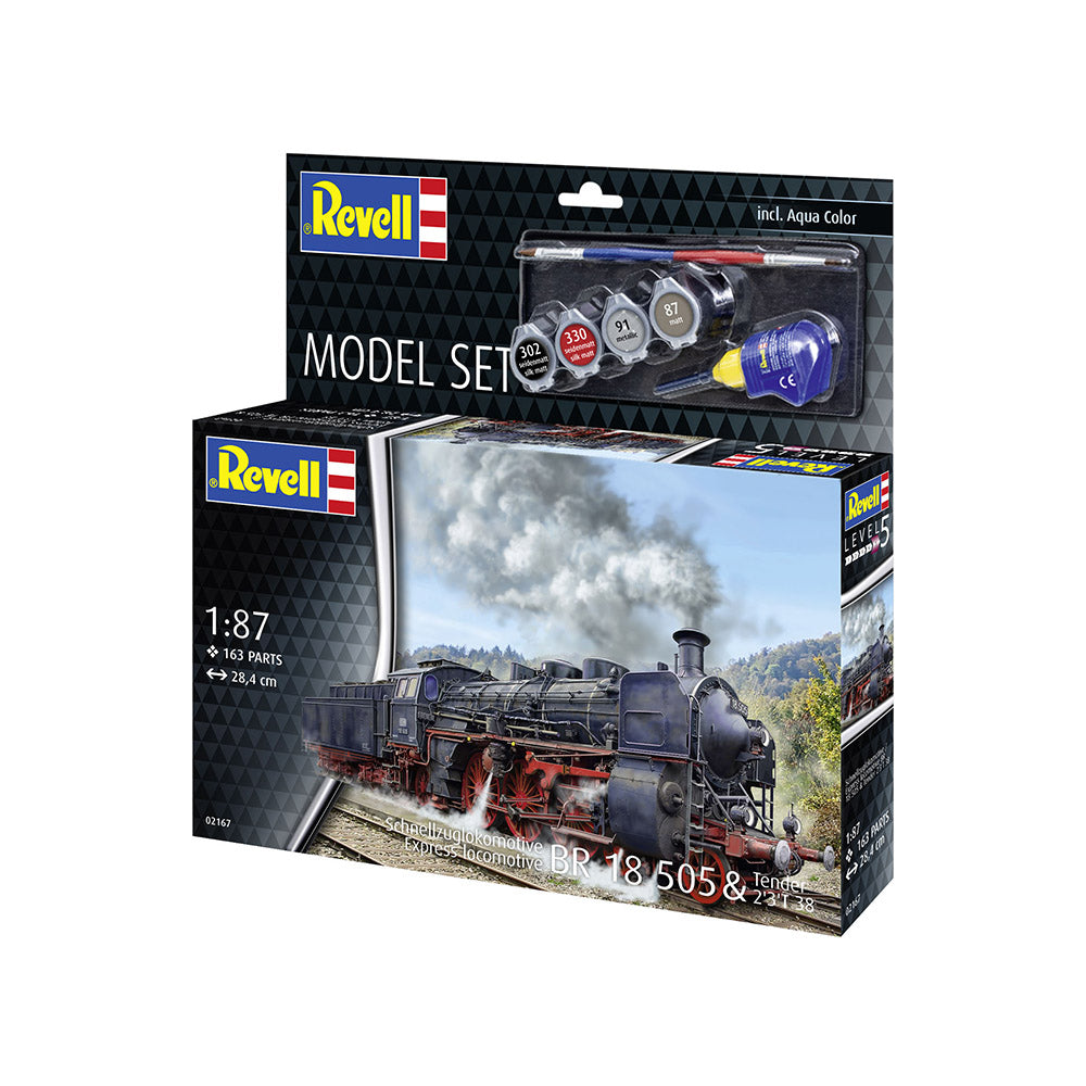 REVELL 1/87 MODEL SET EXPRESS LOCO BR 18 505 WITH TENDER