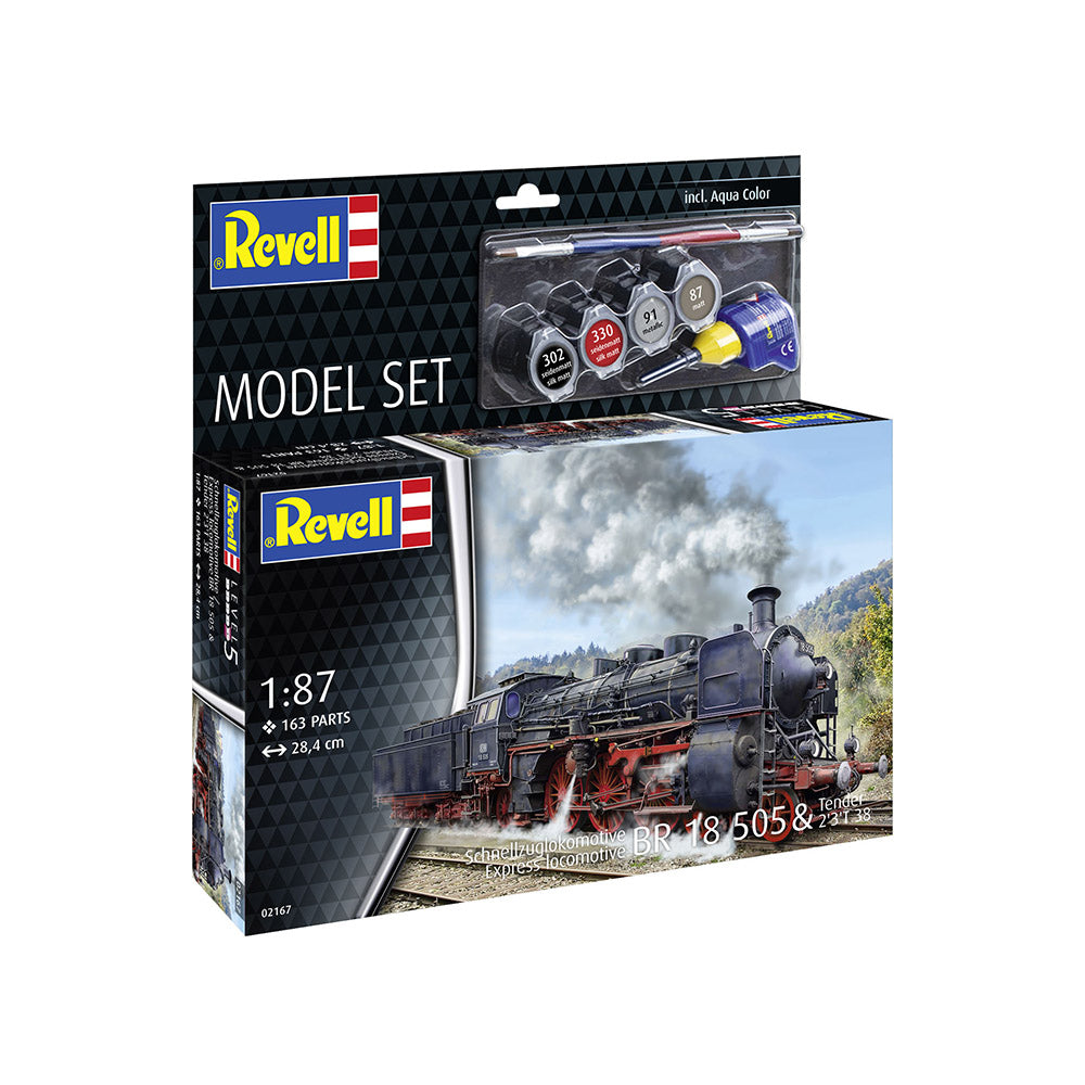 REVELL 1/87 MODEL SET EXPRESS LOCO BR 18 505 WITH TENDER