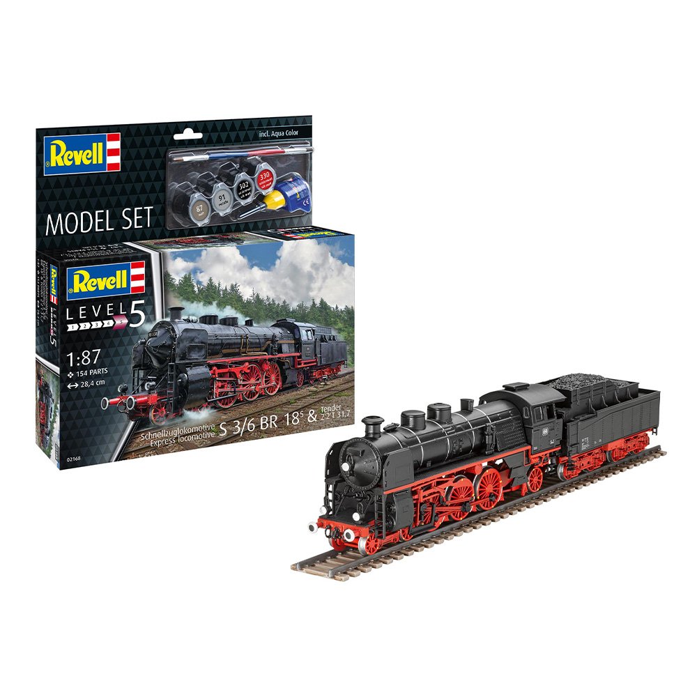 REVELL 1/87 MODEL SET EXPRESS LOCO S3/6 BR 18 5 WITH TENDER