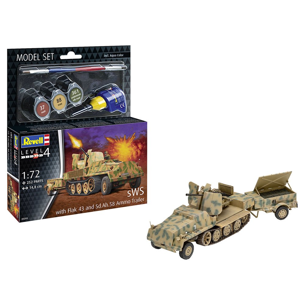REVELL 1/72 MODEL SET SWS WITH FLAK43 AND SD.AH58 AMMO TRAILER