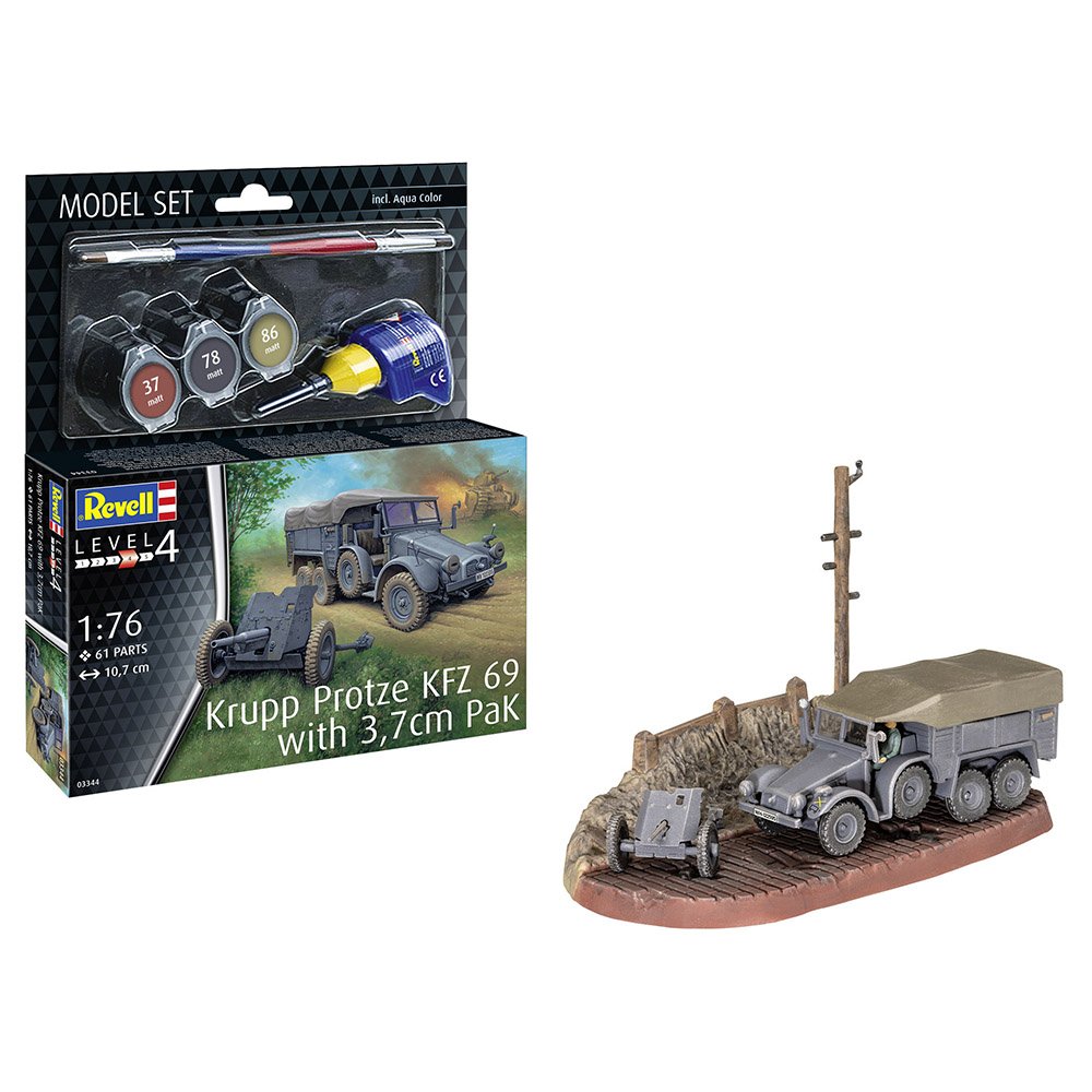 REVELL 1/76 MODEL SET KRUPP PROTZE KFZ 69 WITH 3.7CM PAK