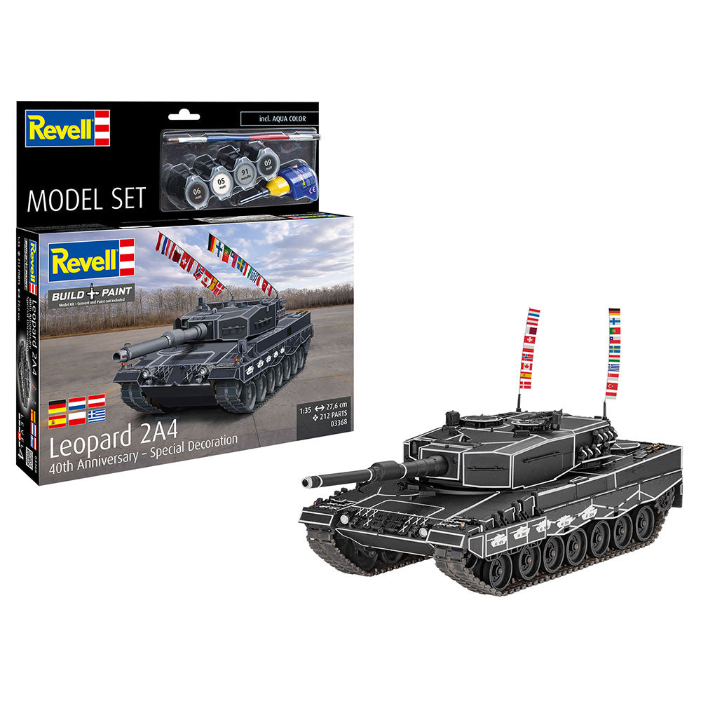 REVELL 1/35 MODEL SET LEOPARD 2A4 - SPECIAL DECORATION 40TH ANNIVERSARY