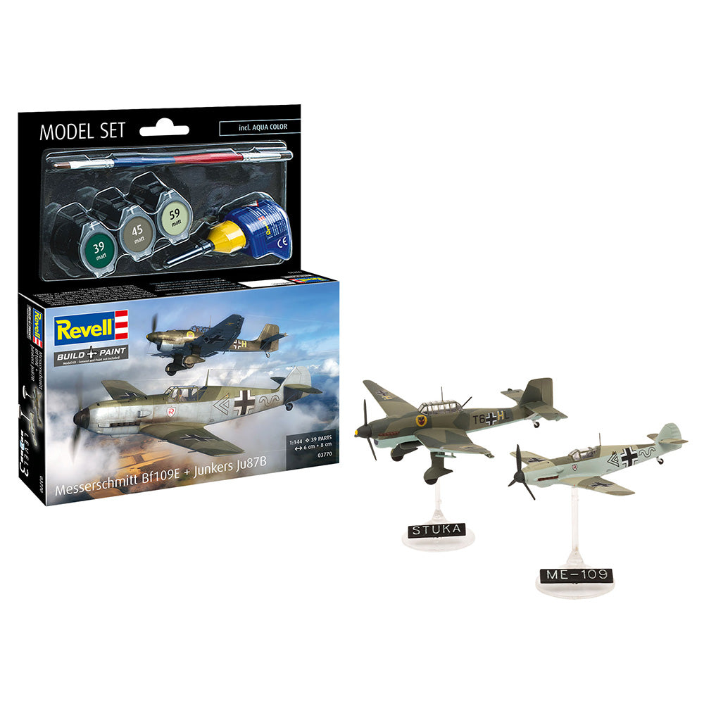 REVELL 1/144 MODEL SET MESSERSCHMITT BF109E AND JU87B STUKA