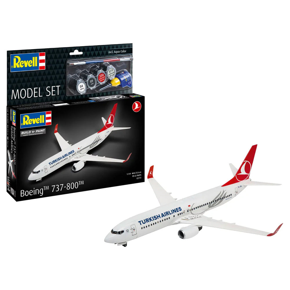 REVELL 1/144 MODEL SET BOEING 737-800 TURKISH AIRLINES